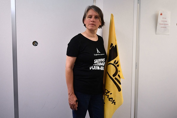 Laurence Marandola porte-parole du syndicat Confédération paysanne, le 8 juin 2023. (Photo GAIZKA IROZ/AFP via Getty Images)