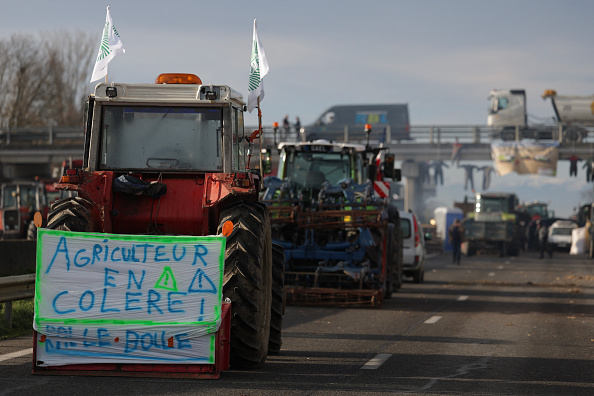 Près de Narbonne, au sud de Toulouse,  le 22 janvier 2024. (Photo VALENTINE CHAPUIS/AFP via Getty Images)