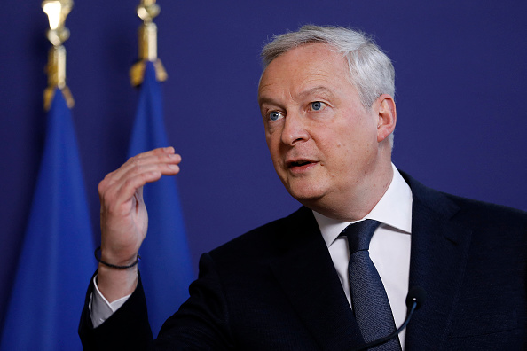 Le ministre de l'Économie Bruno Le Maire. (Photo IAN LANGSDON/AFP via Getty Images)