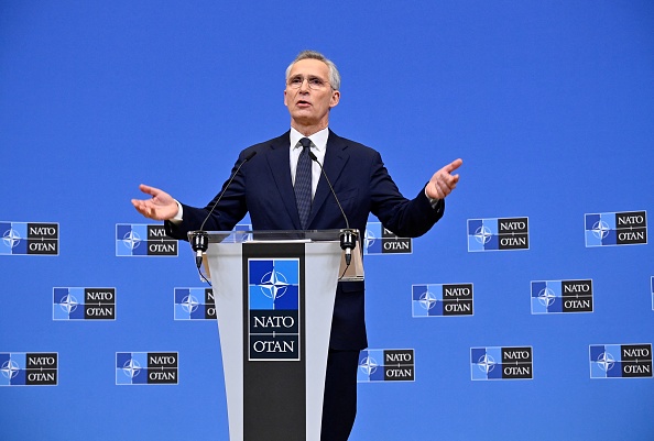 Le secrétaire général de l'Otan Jens Stoltenberg. (Photo JOHN THYS/AFP via Getty Images)