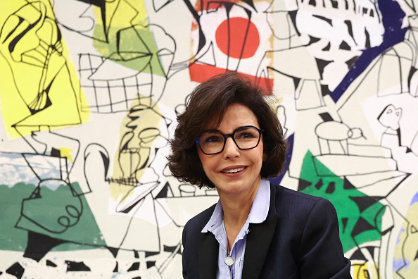 La ministre de la Culture Rachida Dati assiste à une commission d'enquête parlementaire sur les affaires culturelles et l'éducation. (Photo EMMANUEL DUNAND/AFP via Getty Images)