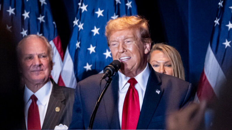 L'ancien président Donald Trump au South Carolina State Fairgrounds à Columbia, S.C., le 24 février 2024. (Madalina Vasiliu/Epoch Times)