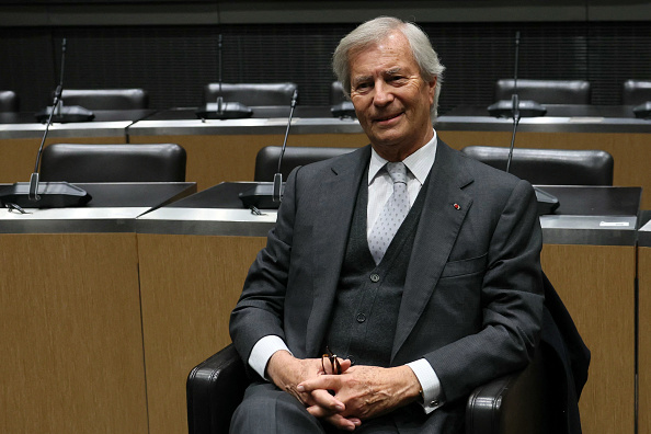 Le président du conseil de surveillance de Vivendi Vincent Bolloré à l'Assemblée nationale à Paris, le 13 mars 2024. (ALAIN JOCARD/AFP via Getty Images)