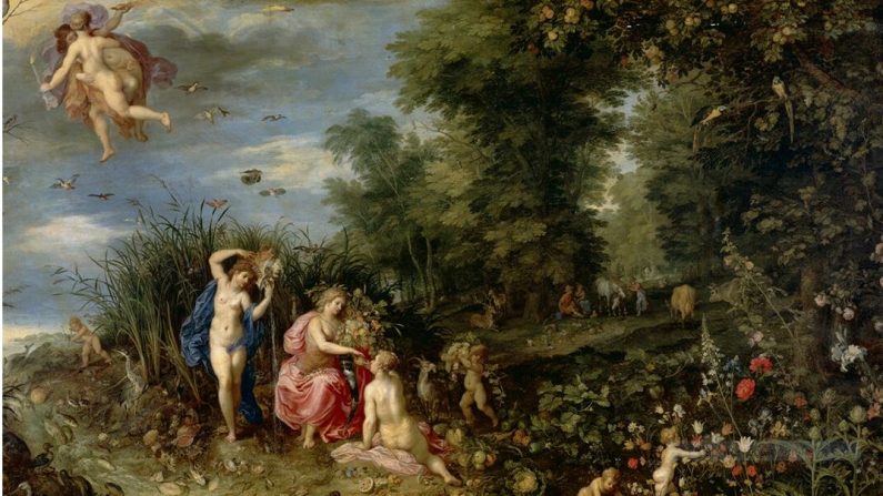 "Abondance et les quatre éléments", vers 1615, par Hendrick van Balen l'Ancien et Jan Brueghel l'Ancien. Musée du Prado, Madrid (Domaine public)