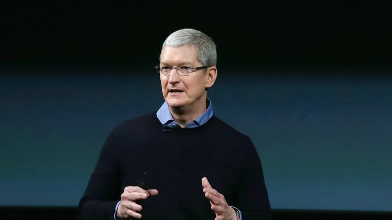 Tim Cook, PDG d'Apple, lors d'un événement spécial au siège d'Apple à Cupertino, en Californie (Justin Sullivan/Getty Images).