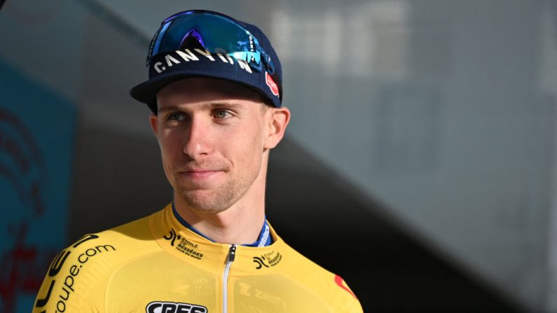 Axel Laurance a remporté la première course par étapes de sa carrière dimanche au Tour de Norvège après la dernière étape enlevée par le vétéran norvégien Alexander Kristoff. (Photo  : SYLVAIN THOMAS/AFP via Getty Images)