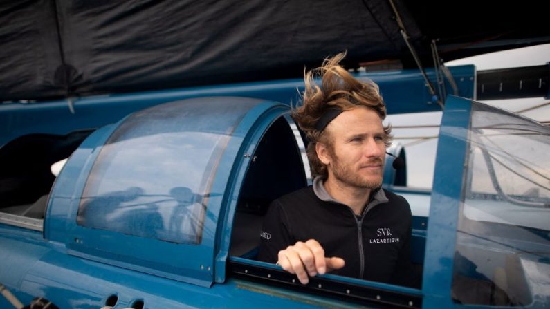 François Gabart sera le capitaine d'un groupe de marins cinq étoiles qui prépare à Concarneau (Finistère) le célèbre Trophée Jules Verne, record du tour du monde en équipage sans escale et sans assistance, a annoncé jeudi l'écurie SVR-Lazartigue. (Photo : FRED TANNEAU/AFP via Getty Images)