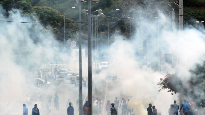 Des manifestions violentes indépendantistes ont éclaté en Nouvelle-Calédonie le 13 mai 2024 (MARC LE CHELARD/AFP via Getty Images)