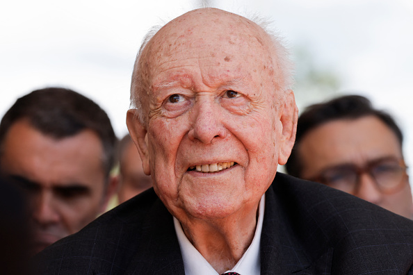 L'ancien maire de Marseille, Jean-Claude Gaudin, le 8 mai 2024. (Photo LUDOVIC MARIN/POOL/AFP via Getty Images)