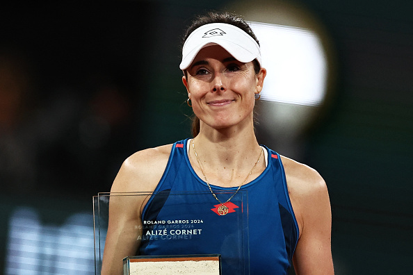 Alizé Cornet à Roland Garros, le 28 mai 2024. (Photo ANNE-CHRISTINE POUJOULAT/AFP via Getty Images)