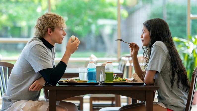 Art (Mike Faist) et Tashi Donaldson (Zendaya) dans "Challengers". (Niko Tavernise/Metro Goldwyn Mayer Pictures)