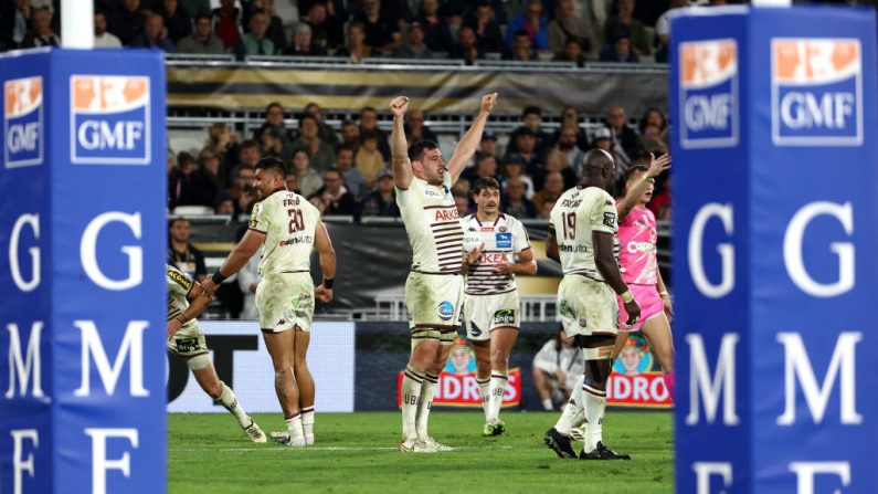 "La finale, c'était notre mission", a réagi Yannick Bru, manager de Bordeaux-Bègles qui va vivre dans une semaine la première finale de son histoire après sa victoire à suspense devant le Stade Français (22-20) vendredi soir. (Photo : ROMAIN PERROCHEAU/AFP via Getty Images)