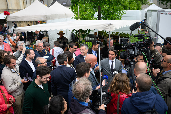 Gabriel Attal à La Chapelle-sur-Erdre, le 14 juin 2024.  (Photo LOIC VENANCE/AFP via Getty Images)