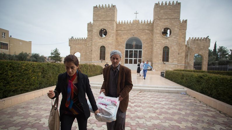 Vue de la cathédrale Saint-Joseph dans la banlieue d'Ankawa, qui abritait en décembre 2014 des centaines de chrétiens irakiens déplacés, à Erbil, en Irak. (Crédit photo Matt Cardy/Getty Images)