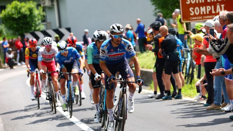 Julian Alaphilippe "a d'autres objectif que le Tour de France", a dit le patron de son équipe Soudal-Quick Step Patrick Lefevere a l'AFP, qui pointe sur l'envie du Français de privilégier les Jeux Olympiques de Paris. (Photo : LUCA BETTINI/AFP via Getty Images)