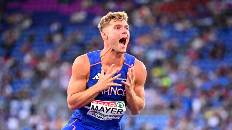 Kevin Mayer, a assuré l'essentiel au fil de la première journée du décathlon, lundi à Rome. (Photo : Mattia Ozbot/Getty Images for European Athletics)