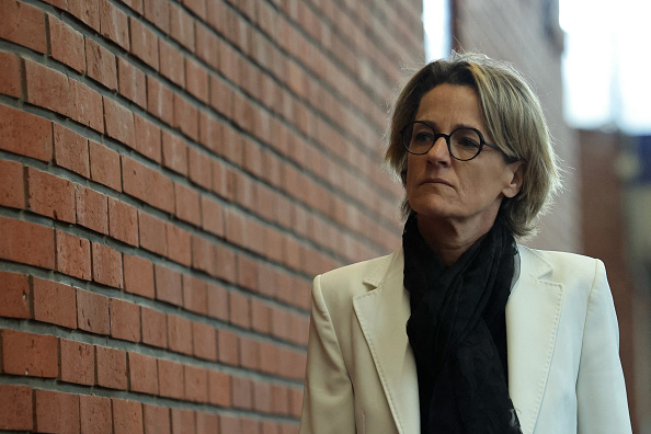 L'ancienne maire de Canteleu, Mélanie Boulanger, arrive au palais de justice de Bobigny, le 27 mai 2024. (Photo THOMAS SAMSON/AFP via Getty Images)