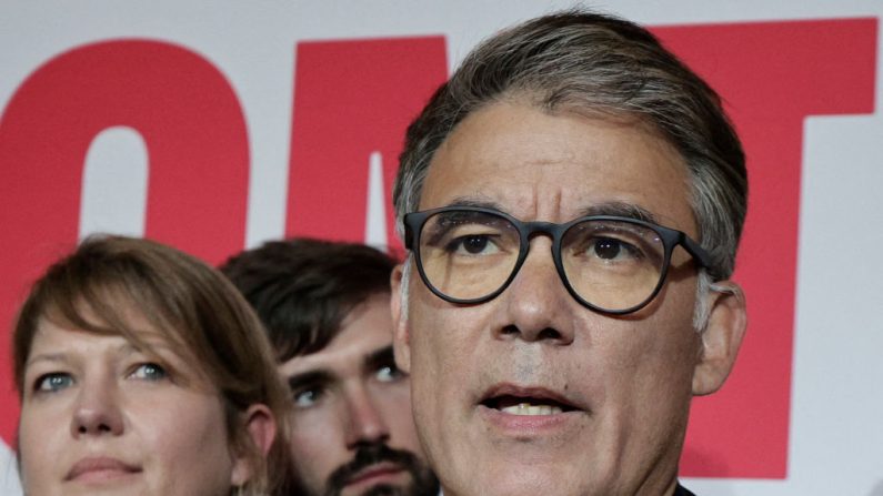 Le Premier secrétaire du PS Olivier Faure. (Photo STEPHANE DE SAKUTIN/AFP via Getty Images)