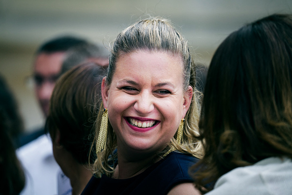 Mathilde Panot, députée de La France Insoumise (LFI) arrive à l'Assemblée nationale à Paris, le 9 juillet 2024. (DANIEL DORKO/Hans Lucas/AFP via Getty Images)