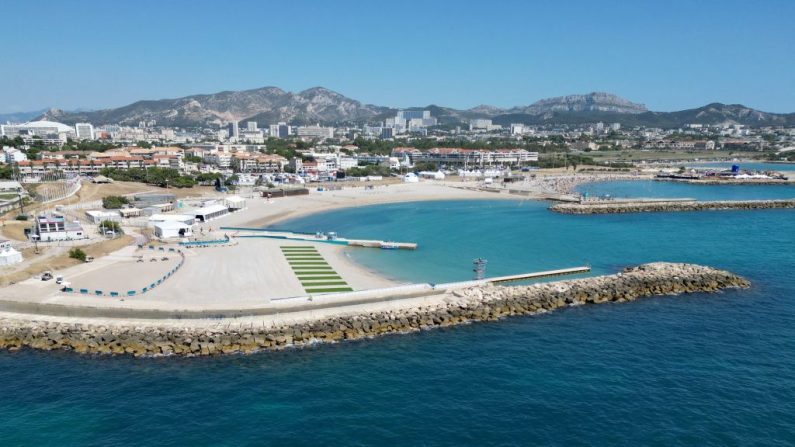 Plages à Marseille. (Photo : NICOLAS TUCAT/POOL/AFP via Getty Images)