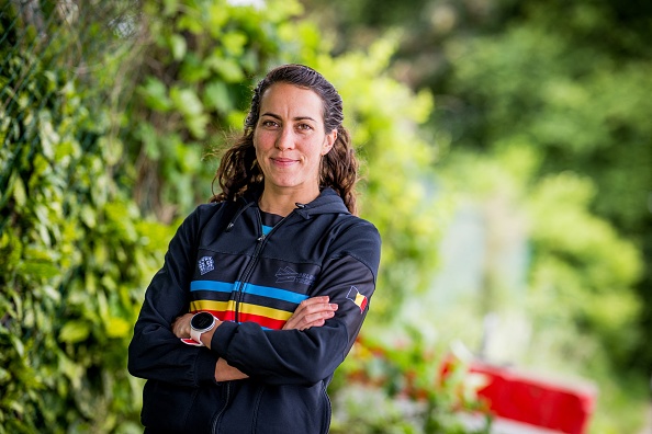 La triathlète professionnelle belge Claire Michel.  (JASPER JACOBS/Belga/AFP via Getty Images)