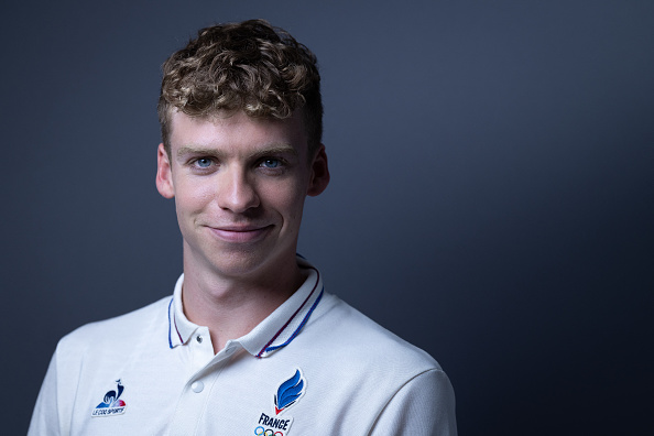 Léon Marchand, multiple médaillé d'or en natation,  à Paris le 5 août 2024.  (JOEL SAGET/AFP via Getty Images)