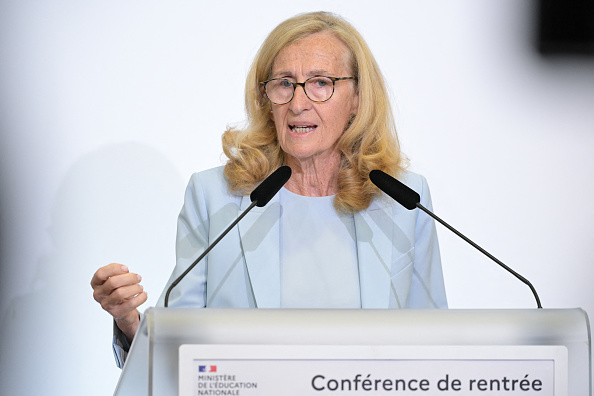 La ministre démissionnaire de l'Éducation nationale Nicole Belloubet. (BERTRAND GUAY/AFP via Getty Images)