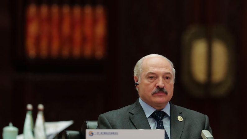 
Le président biélorusse Alexander Lukashenko assiste à un sommet au Centre de conférence international du lac Yanqi, le 15 mai 2017 à Pékin, en Chine. (Lintao Zhang/Pool/Getty Images)