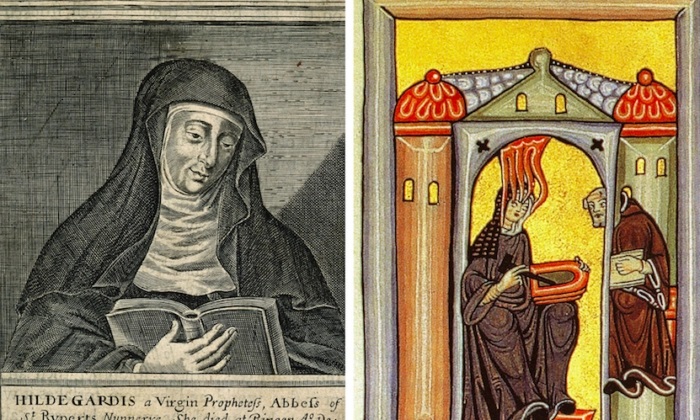 Considérée comme une voyante pour ses visions, Hildegarde de Bingen a écrit des livres de sagesse et de médecine populaire, composé de la musique, fait des tournées en Allemagne pour donner des sermons et a conseillé des dirigeants de haut rang de l'Église et de l'État. (Wellcome Library, Londres. Wellcome Images images@wellcome.ac.uk /CC BY 4.0; Domaine public)