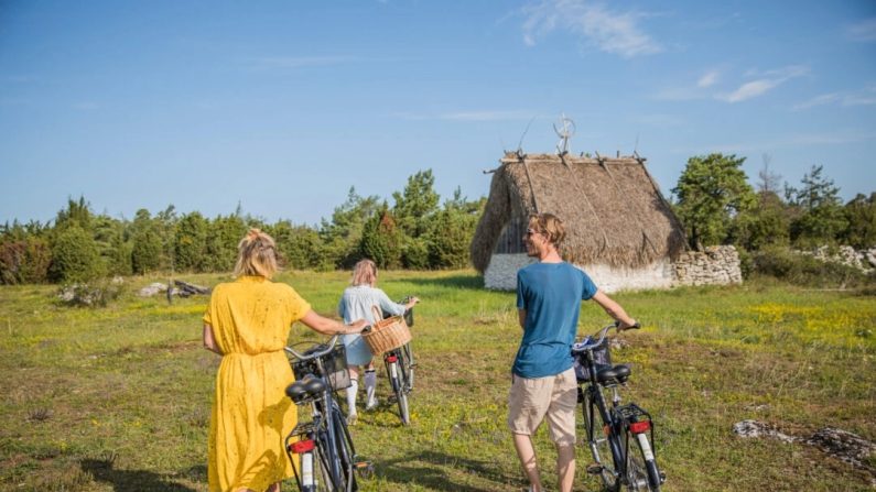 Faire du vélo sur l'île de Gotland, un excellent moyen de se rapprocher de la nature. (Tina Axelsson/imagebank.sweden.se)