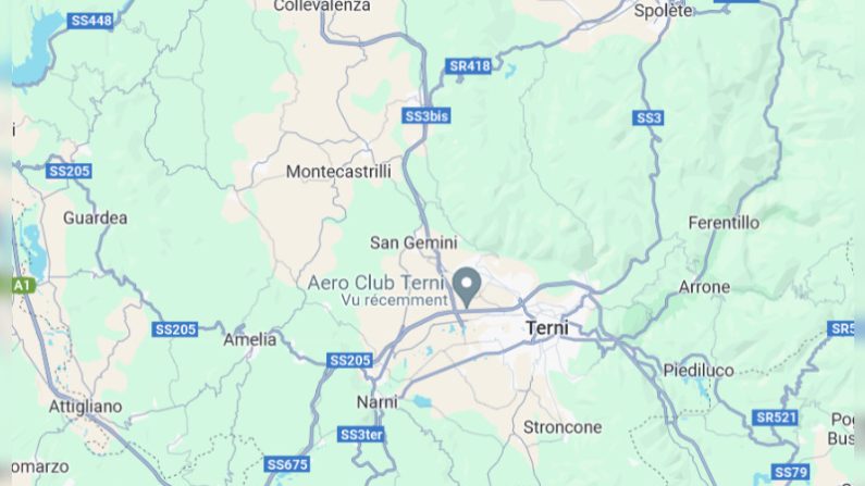 Après le crash de leur ULM, un pilote et son passager sont décédés ce jeudi 22 août 2024 sur l’aérodrome de Terni, en Italie. (Capture d'écran Google Maps)