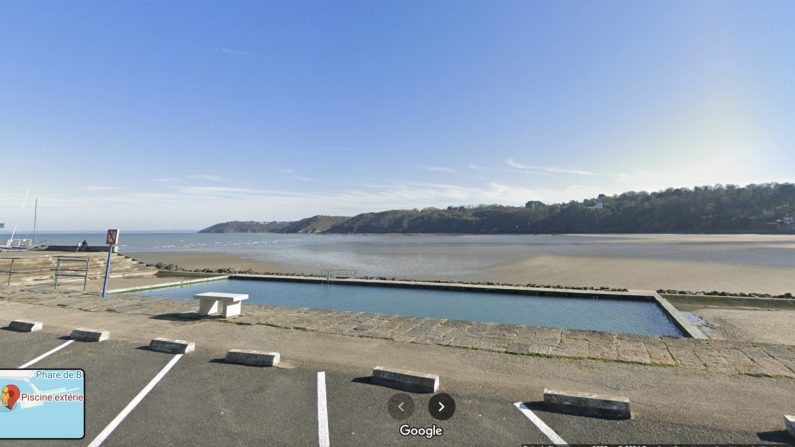 La piscine extérieure de la plage à Binic (Côtes-d'Armor). (Capture d'écran Google Street View)