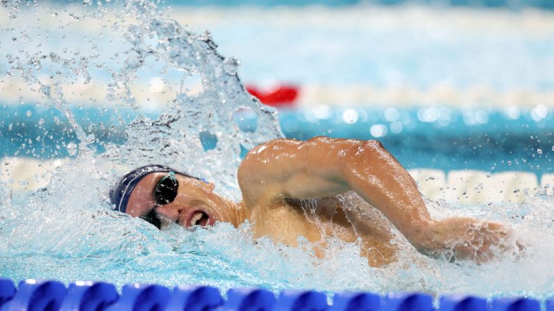 Alex Portal a terminé deuxième de la finale du 200 mètres quatre nage S13 mardi, battu une fois encore uniquement par le Bélarusse Ihar Boki qui réalise un 5/5 doré dans ces Jeux paralympiques. (Photo : Sean M. Haffey/Getty Images)