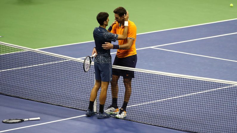 Novak Djokovic, 37 ans et Juan Martin del Potro, 35 ans, s'affronteront dans un match exhibition le 1er décembre prochain à Buenos Aires. (Photo : Julian Finney/Getty Images)