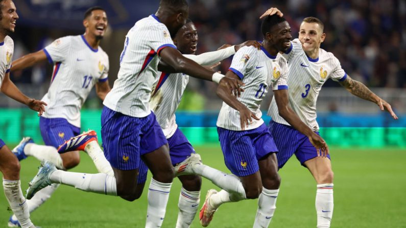 L'équipe de France s'est bien reprise en retrouvant de l'allant offensif pour battre la Belgique (2-0), trois jours après son naufrage contre l'Italie (3-1), lundi à Lyon en Ligue des nations. (Photo : FRANCK FIFE/AFP via Getty Images)