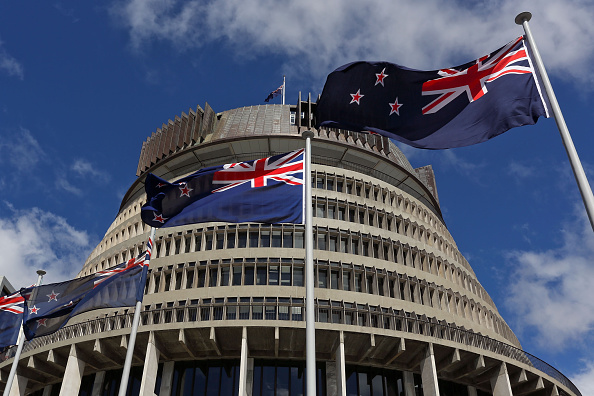 Siège du gouvernement de Nouvelle-Zélande, situé dans la capitale Wellington..  (Photo  Hagen Hopkins/Getty Images)