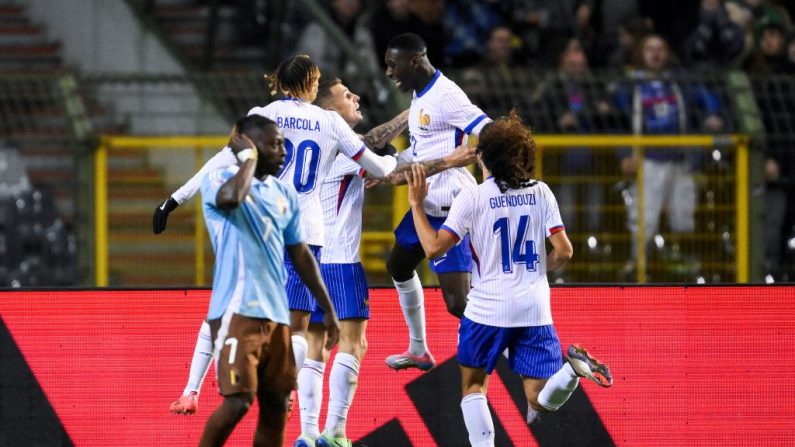 Matteo Guendouzi a estimé que les Bleus avaient accompli leur mission en s'imposant en Belgique (2-1), lundi à Bruxelles, un succès qui les rapproche de la qualification pour les quarts de finale de la Ligue des nations. (Photo : JOHN THYS/AFP via Getty Images)