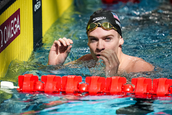 Léon Marchand retrouve la compétition avec la Coupe du monde en petit bassin. Shanghai, Chine, le 18 octobre 2024. (Photo Shi Tang/Getty Images)