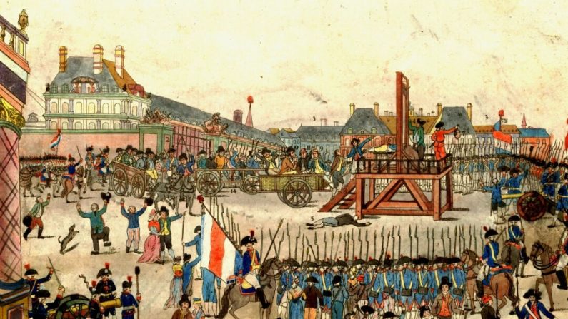 L'exécution de Louis-Antoine de Saint-Just, Maximilien Robespierre et de leurs partisans le 28 juillet 1794.(Domaine public)