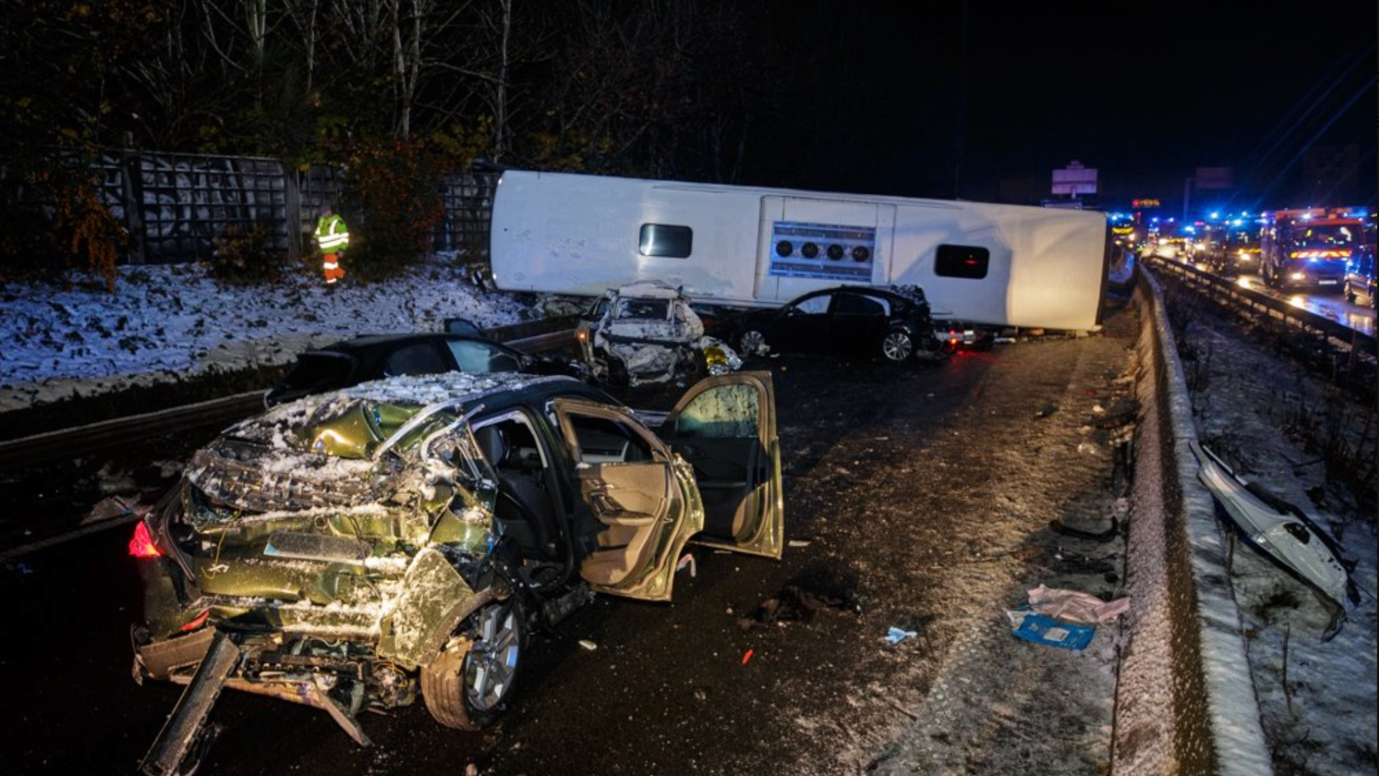 Tempête Caetano : un carambolage sur l'A6b a fait une trentaine de blessés dont cinq en urgence absolue