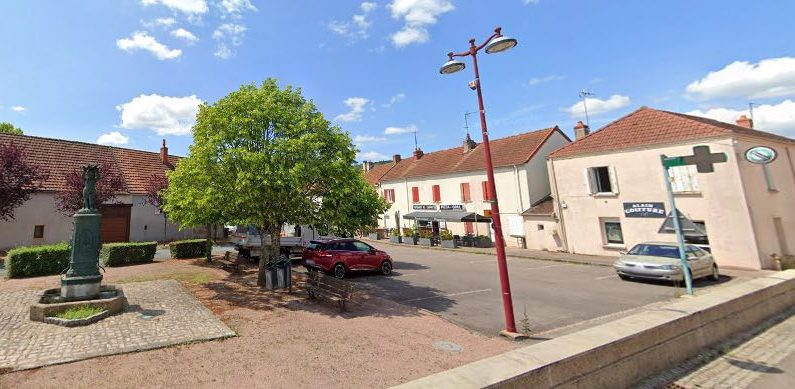 Le village de Marmagne (Saône-et-Loire) où a eu lieu le drame. Capture Google Maps.