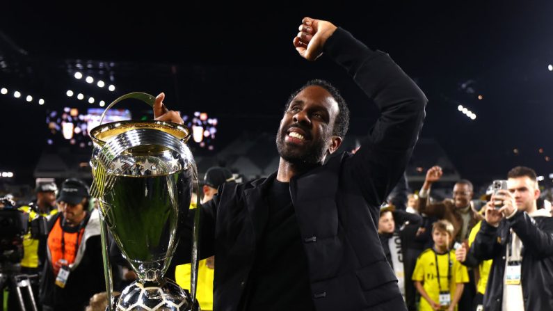 L'entraîneur français du Columbus Crew Wilfried Nancy, sacré champion l'année passée, a été élu coach de l'année du championnat nord-américain de football (MLS). (Photo : Maddie Meyer/Getty Images)