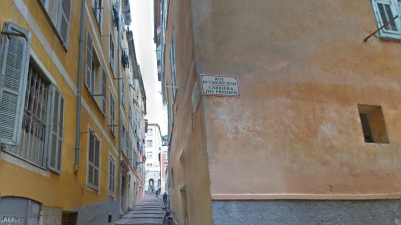 La rue de l’Ancien Sénat à Nice. (Capture d'écran Google Maps)