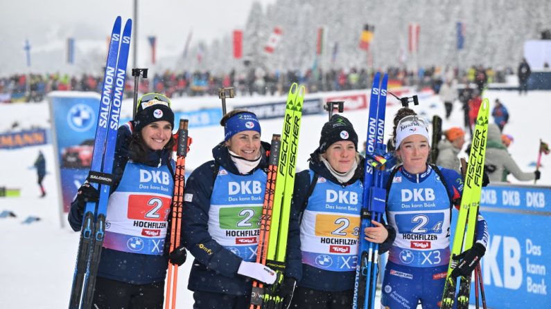 Avec Lou Jeanmonnot et des Bleus au mordant retrouvé après deux hivers moroses, le biathlon français aura à coeur de briller à domicile, à partir de jeudi au Grand-Bornand. (Photo : KERSTIN JOENSSON/AFP via Getty Images)