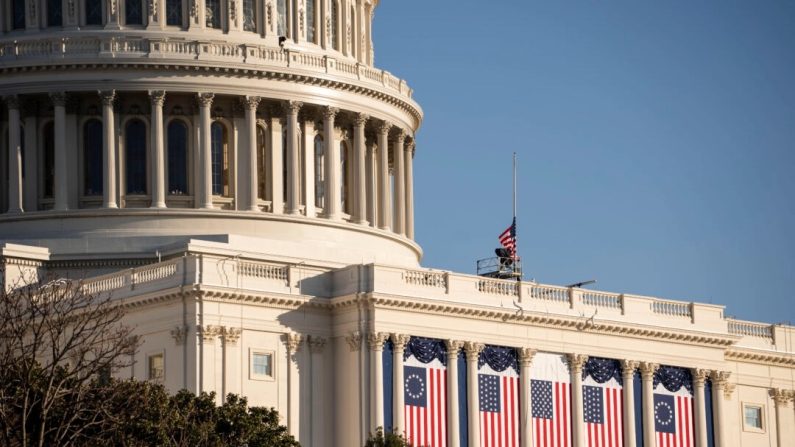 Le Capitole des États-Unis cinq jours avant l'investiture présidentielle à Washington, le 15 janvier 2025. (Madalina Vasiliu/The Epoch Times)