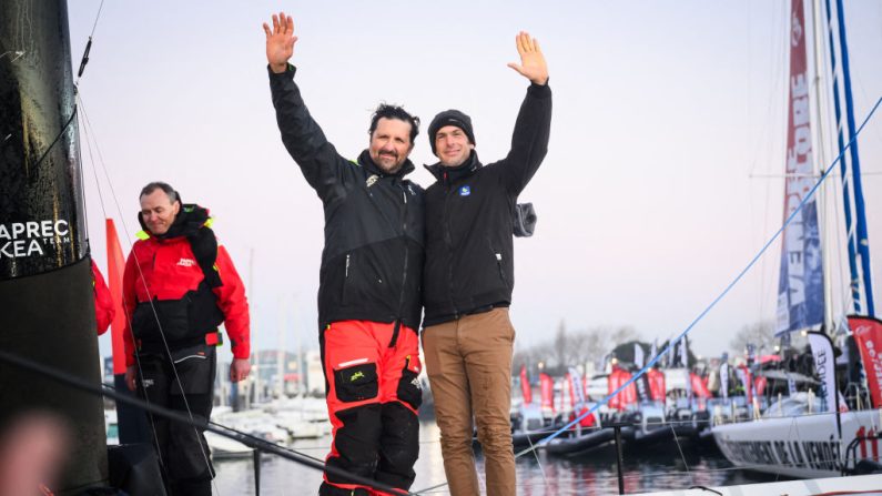 Il aura fallu près de trois quarts du parcours au Normand Charlie Dalin, et un bateau légèrement plus adapté à la météo, pour prendre un avantage décisif sur Yoann Richomme et remporter la 10e édition du Vendée Globe. (Photo : LOIC VENANCE/AFP via Getty Images)