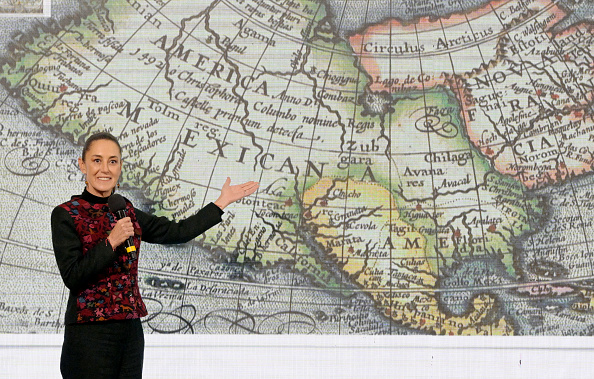 La présidente mexicaine Claudia Sheinbaum (Photo par ALFREDO ESTRELLA/AFP via Getty Images)