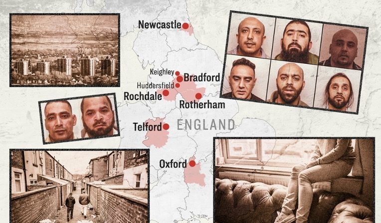 Illustration Epoch Times (Getty Images, Greater Manchester Police, National Crime Agency)