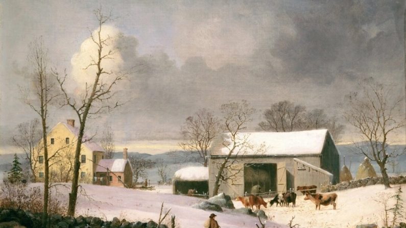 "Hiver à la campagne", vers 1858, George Henry Durrie. (Domaine public)