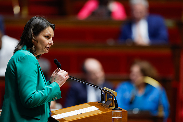 La députée écologiste Eva Sas rapporteure du texte de loi sur la « taxe Zucman ». (Photo IAN LANGSDON/AFP via Getty Images)